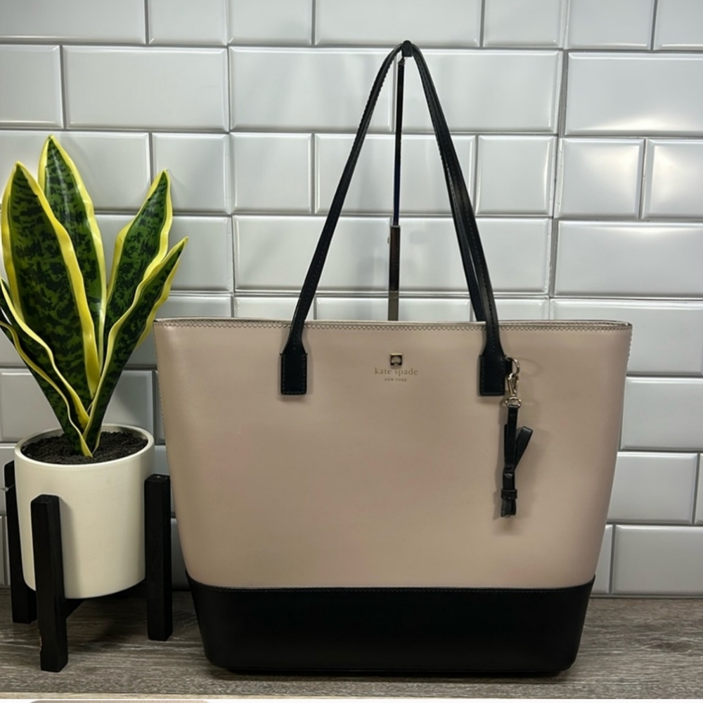 Kate Spade Black and Tan Tote Bag